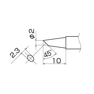 白光 T12-BCF2Z こて先／2BC型（Z）面のみ 長寿命