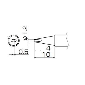 白光 T12-D12Z こて先／1.2D型（Z） 長寿命