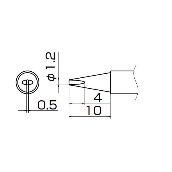 白光 T12-D12Z こて先／1.2D型（Z） 長寿命