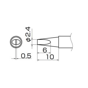 白光 T12-D24Z こて先／2.4D型（Z） 長寿命