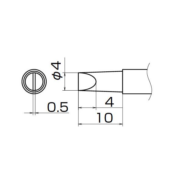 白光 T12-D4Z こて先／4D型（Z） 長寿命