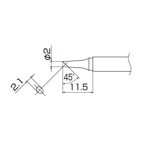 白光 T13-BC2 こて先／2BC型