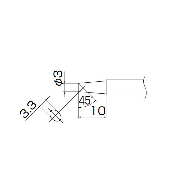 白光 T13-BC3 こて先／3BC型