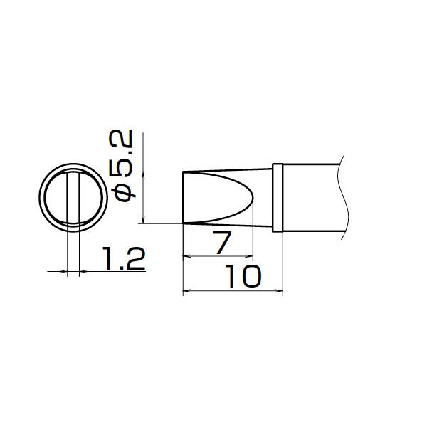 白光 T12-WD52 こて先／5.2WD型 高熱容量