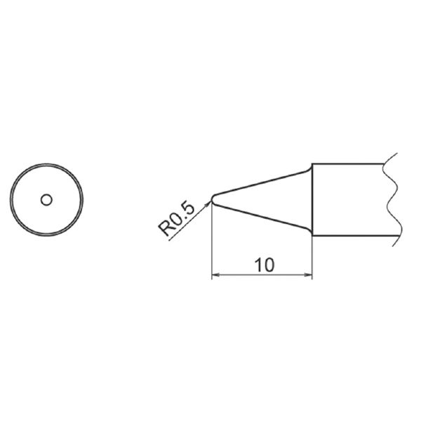 白光 T20-B2 FX-838用こて先 0.5B型