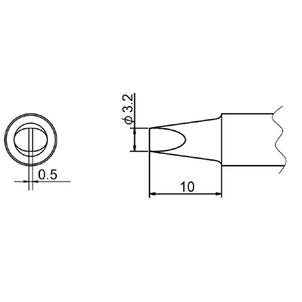 白光 T20-D32 FX-838用こて先 3.2D型