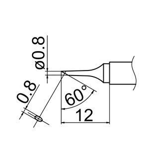 白光 T12-C08 こて先／0.8C型