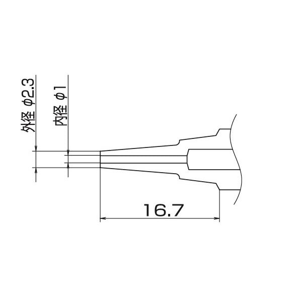 白光 N1-L10 FM-2024用ノズル／1.0MM ロング