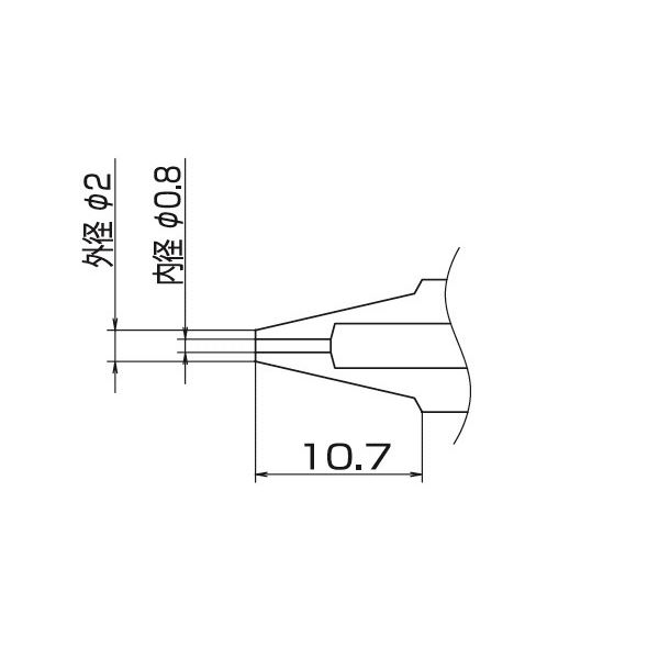 白光 N1-08 FM-2024用ノズル／0.8MM