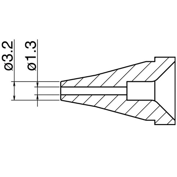 白光 N60-03 ノズル／1.3MM