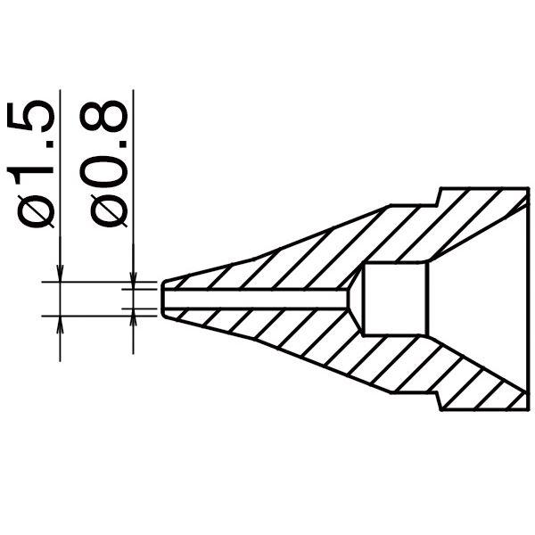 白光 N61-02 ノズル／0.8MM SS型