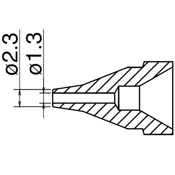 白光 N61-06 ノズル／1.3MM S型