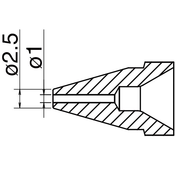 白光 N61-08 ノズル／1.0MM