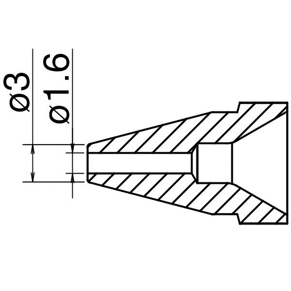 白光 N61-10 ノズル／1.6MM