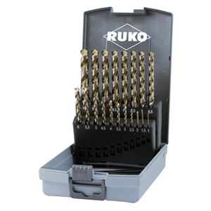 RUKO(ルコ) 228214RO 19本組 鉄工ドリルセット HSSE プラ入 商品写真1