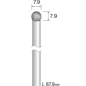 ミニター BC6137 (#B2983)ロングシャフト超硬カッター (1コ) 商品写真2