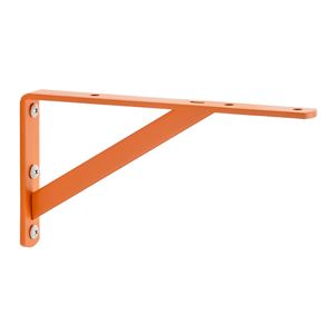 棚受け金具/ブラケット 【S #02 オレンジ】 1組/2本入 スチール製 『Bracket』 〔業務用 建材 建築金物〕
