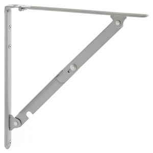 棚受け金具/ブラケット 【L #05 グレー】 1組/2本入 スチール製 折りたたみ 『Folding bracket』 〔業務用 建材 建築金物〕