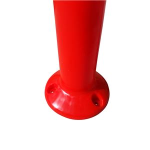 【1本】PVC製視線誘導標/ソフトコーンH 【赤色】 高さ750mm 専用固定アンカーセット 商品写真2