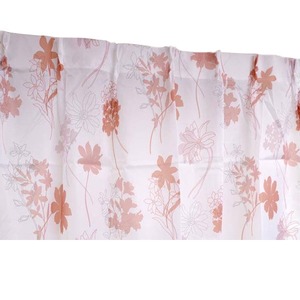 外から見えにくい遮像レースカーテン 【2枚組 100×176cm/ピンク】 フラワー柄 洗える ボイルレース タッセル付き 商品写真1
