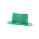 シルクハット/パーティーグッズ 【グリーン】 ナイロン製 頭囲約60ｃｍ 〔コスプレ 仮装 舞台小物〕 - 縮小画像4