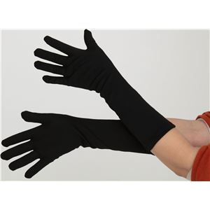 コスプレ用手袋/コスプレ衣装 【ブラック ロングタイプ】 長さ約35cm ポリエステル 『For costumes long glove black』