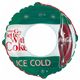 浮き輪 【90cm】 コカ・コーラ グリーン柄 塩化ビニール樹脂製 〔プール ビーチ 海外旅行〕 - 縮小画像1