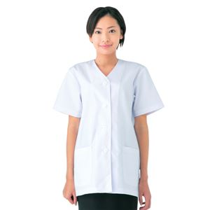 workfriend 調理用白衣女子衿無半袖 SKA332 LLサイズ 商品写真1