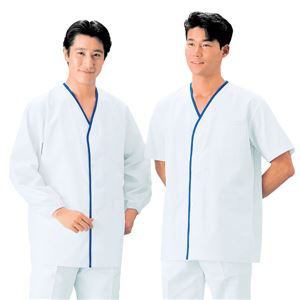 workfriend 男子ライン入り調理用白衣半袖 SKA347 Lサイズ 商品写真1