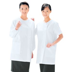 workfriend 調理用女子衿無横掛白衣半袖 SKA787 Lサイズ 商品写真1