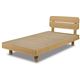 天然木 すのこベッド セミダブル (フレームのみ) ナチュラル  床高2段階調整可 ベッドフレーム - 縮小画像2
