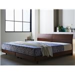 並べて使える 北欧風 すのこベッド セミダブル (フレームのみ) ウォールナット 『Lude』 床高2段階調整可 ベッドフレーム