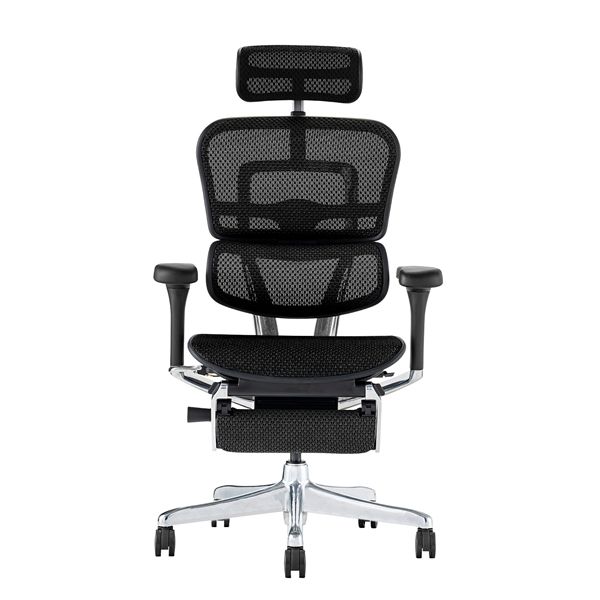 エルゴヒューマン プロ2 ハイタイプ オットマン（ブラックフレーム×ブラック）EHP2-LPL-DR-BF-BK【PU】新基盤 組立品【代引不可】