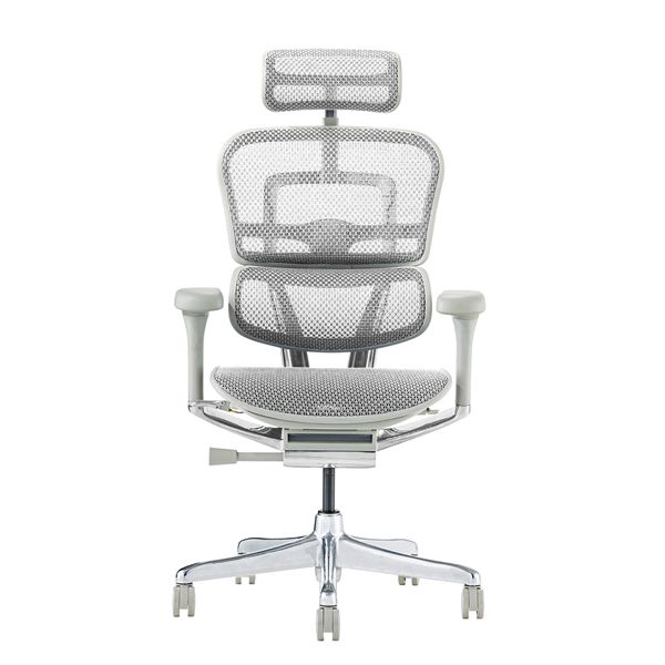 エルゴヒューマン プロ2 ハイタイプ （グレーフレーム×ホワイト）EHP2-HAM-DR-GF-WH【PU】新基盤 組立品【代引不可】