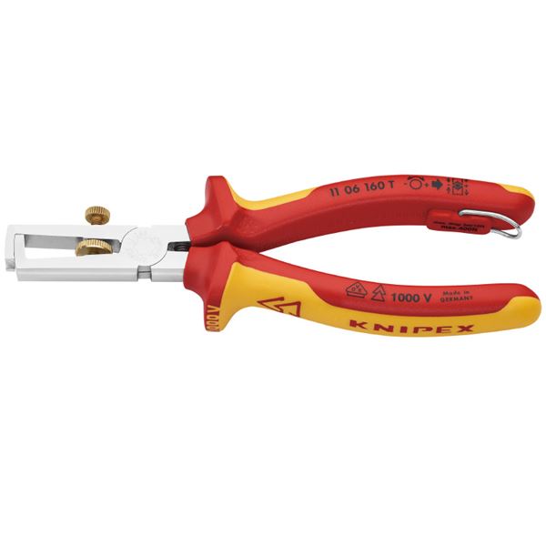 KNIPEX（クニペックス） 1106-160TBK 絶縁エンドワイヤーストリッパー 落防（BK）