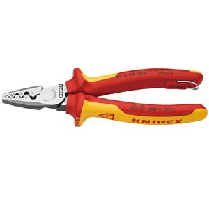 KNIPEX（クニペックス） 9778-180TBK 絶縁圧着ペンチ 落下防止 （BK）