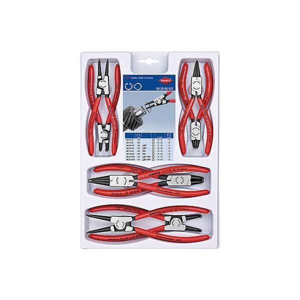 KNIPEX（クニペックス） 002004V01 スナップリングプライヤーセット（8本組）