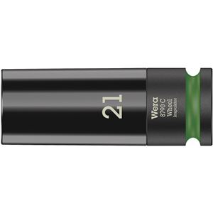 WERA ヴェラ 差込角1/2SQ HEXホイールナットインパクトソケット 六角差込サイズ21mm 全長85mm 004592 工具 ツール DIY 作業工具 道具