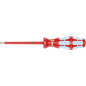 WERA ヴェラ ステンレス製 絶縁 マイナスドライバー 刃先サイズ4 軸長100mm 022731 工具 ツール DIY 作業工具 道具