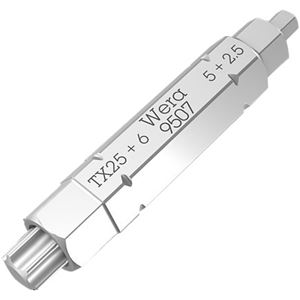 WERA ヴェラ 六角穴付きネジ・トルクスネジ用 4in1 ドライバービット 差込6.35mm 刃先サイズ2.5・5・6mm・TX25 全長37mm 073202