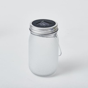 充電式ソーラーライト/ガラスジャー型照明 【フロスト/ホワイト】 照度センサー内蔵 防雨仕様 『Glass Jar -frost-』 商品写真2