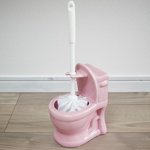 トイレブラシセット「 toilet（トイレット）」ピンク