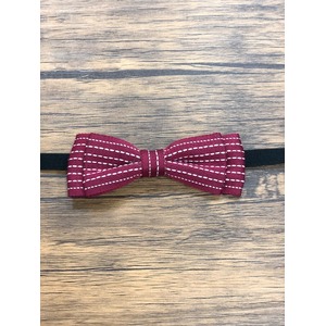 Pet bow tie（ペットボウウタイ） S ドットライン×レッド