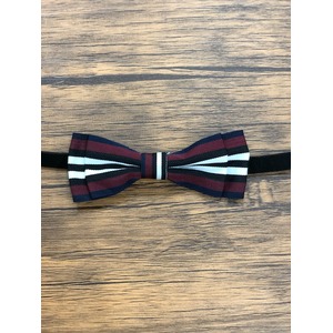 Pet bow tie（ペットボウウタイ） S ホワイト×ワインレッド