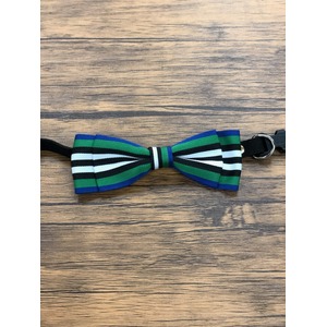 Pet bow tie（ペットボウウタイ） M ホワイト×グリーン