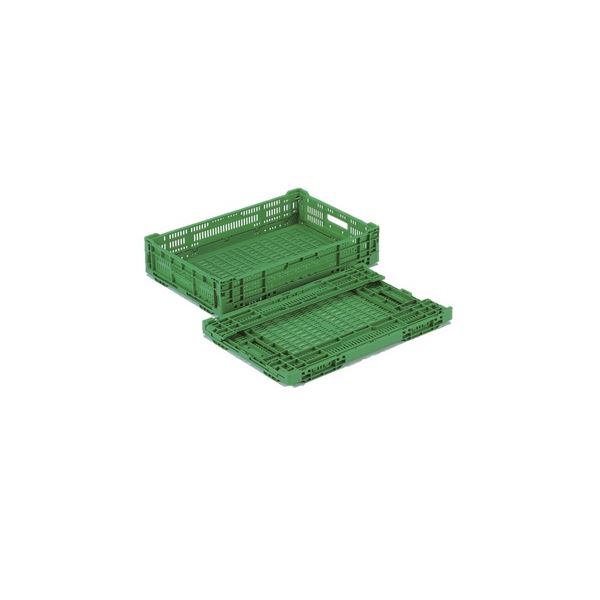 折りたたみコンテナー/オリコン 【RS-MM22】 グリーン 材質：PP ワンタッチ組立【代引不可】