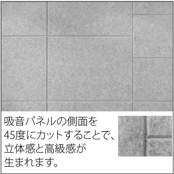 パネルの角4面が斜めに45度にカットされたタイプ