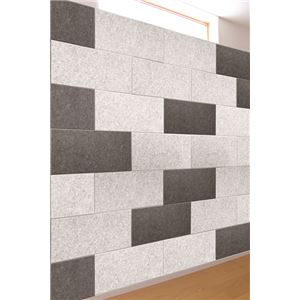 吸音パネル/防音フェルトボード 【60×30cm 同色30枚組/グレー】 45度カット 簡単取り付け 吸音パネル/防音フェルトボード 【60×30cm 同色30枚組/グレー】 45度カット 簡単取り付け
