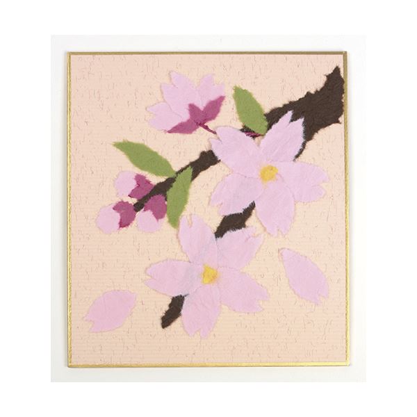 （まとめ） 藤久 和紙でつくるちぎり絵ミニ 春 桜【×10セット】