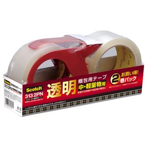 （まとめ） スリーエム ジャパン 透明梱包用テープ 313 2PN【×20セット】